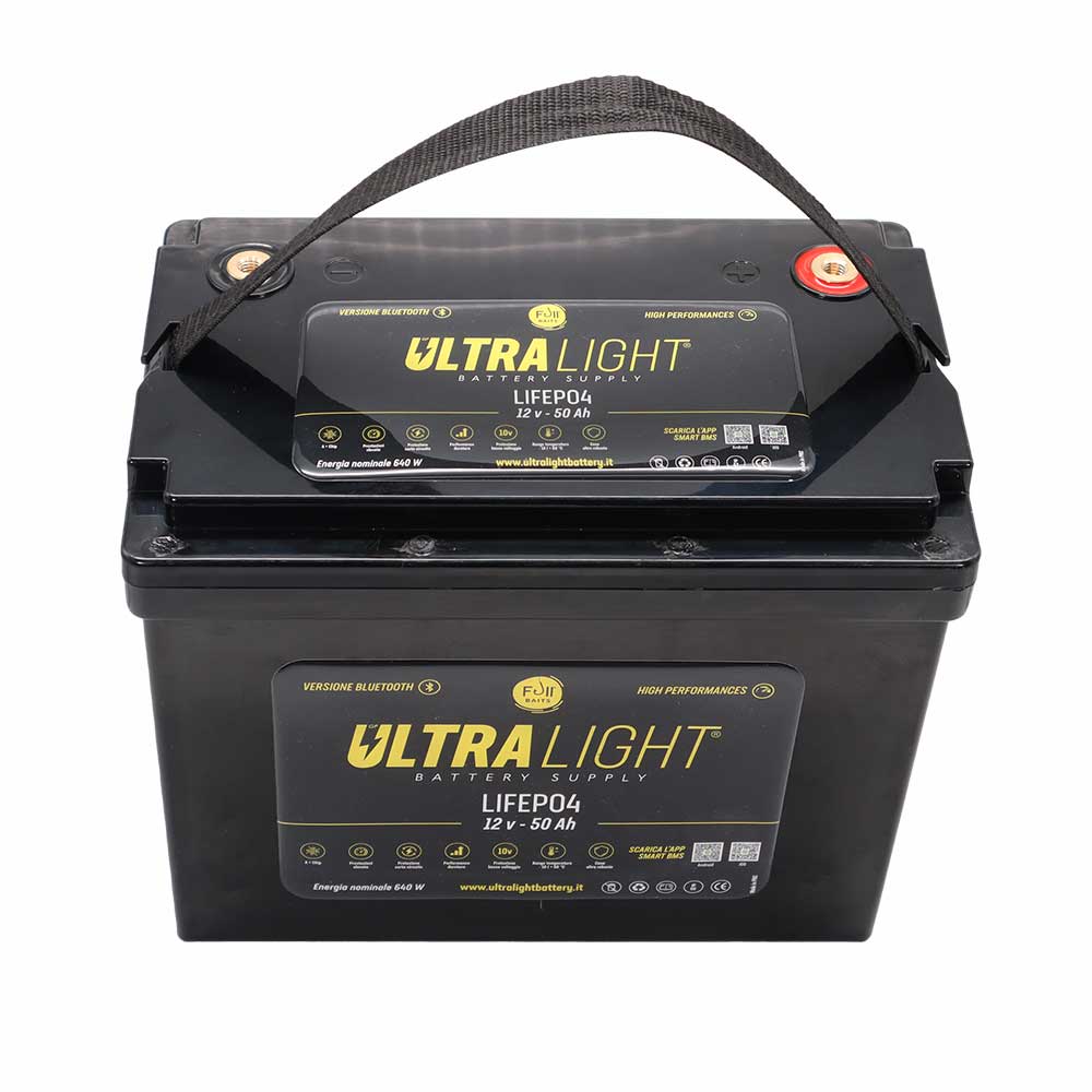 Batteria Ultra Light Lifepo4 12v  50 Ah - Versione Bluetooth -