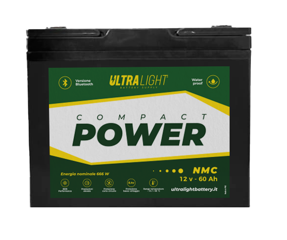 Batteria Ultralight  Compact Power 60 Ah - Nuovo Modello -